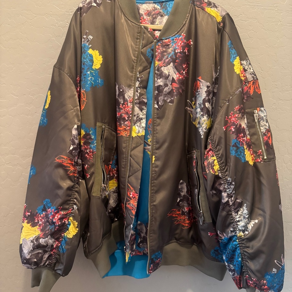 Adidas IVY PARK X REVERSIBLE satin bomber jacket